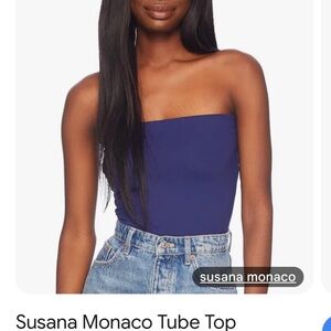 Susana Monaco Purple Fitted Sleeveless Crop Top